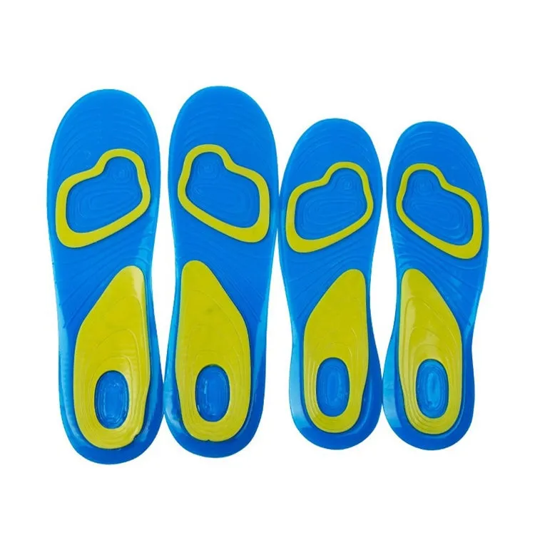 1 Pair Shock Absorption Silicone Gel Insole Arch Orthotic Pad,Size: Male 42-48