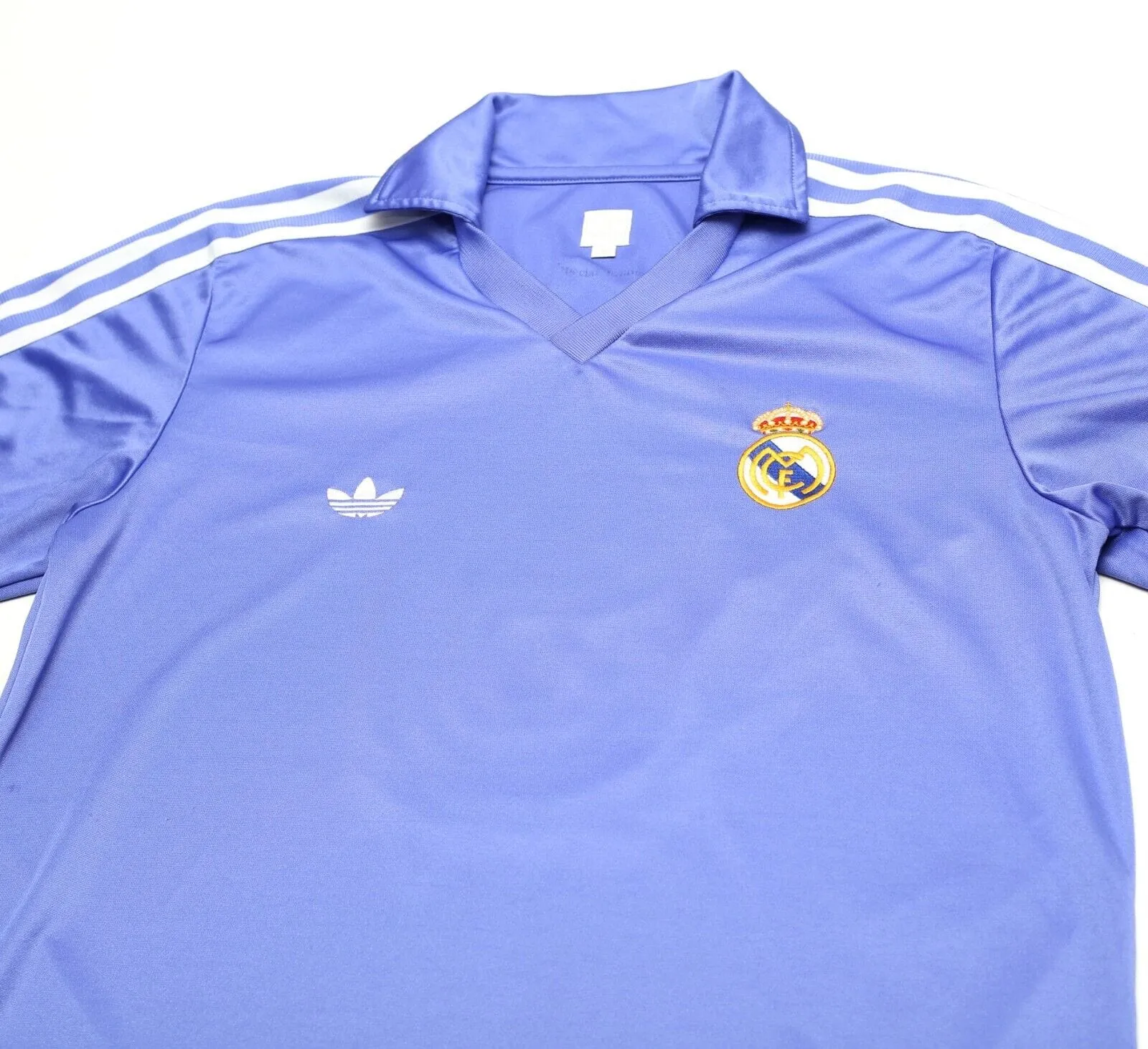 1985/86 SANCHEZ #9 Real Madrid Retro adidas Originals LS Away Football Shirt (M)