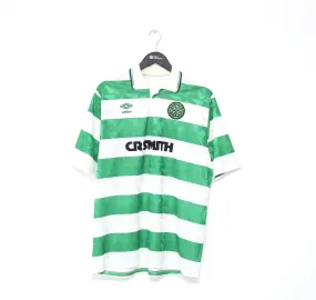 1989/91 CELTIC Vintage Umbro Home Football Shirt Jersey (XL) Nicholas, Collins