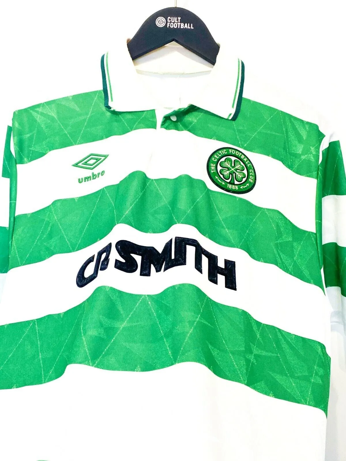 1989/91 CELTIC Vintage Umbro Home Football Shirt Jersey (XL) Nicholas, Collins