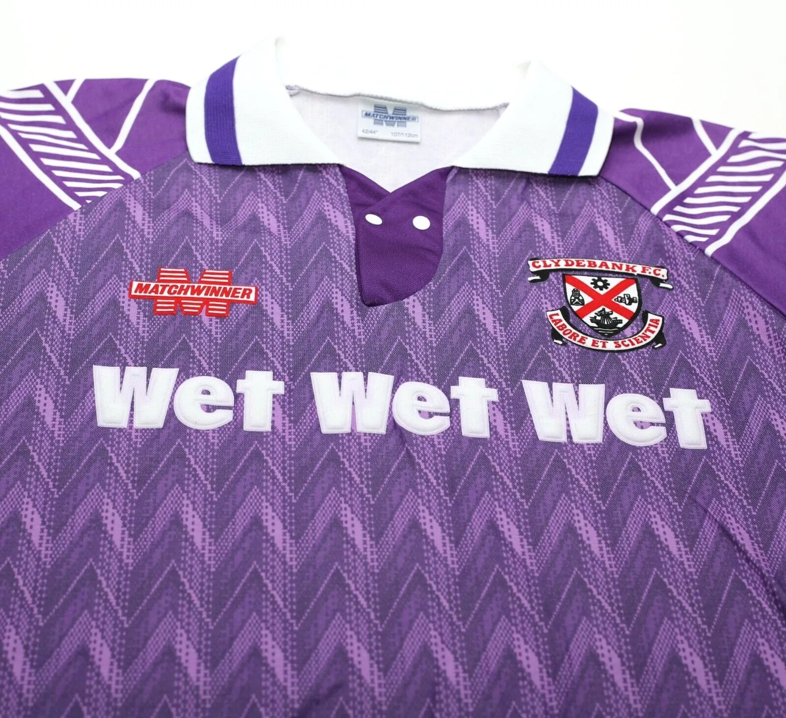 1993/95 CLYDEBANK Vintage Matchwinner WET WET WET Away Football Shirt (L) MINT BNWOT