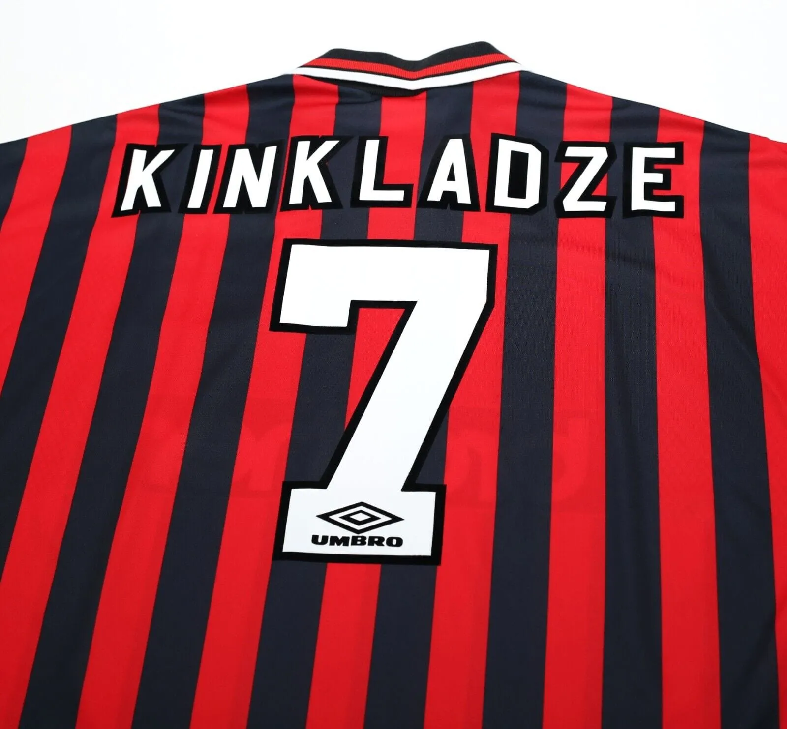 1994/96 KINKLADZE #7 Manchester City Vintage Umbro Away Football Shirt (XL)