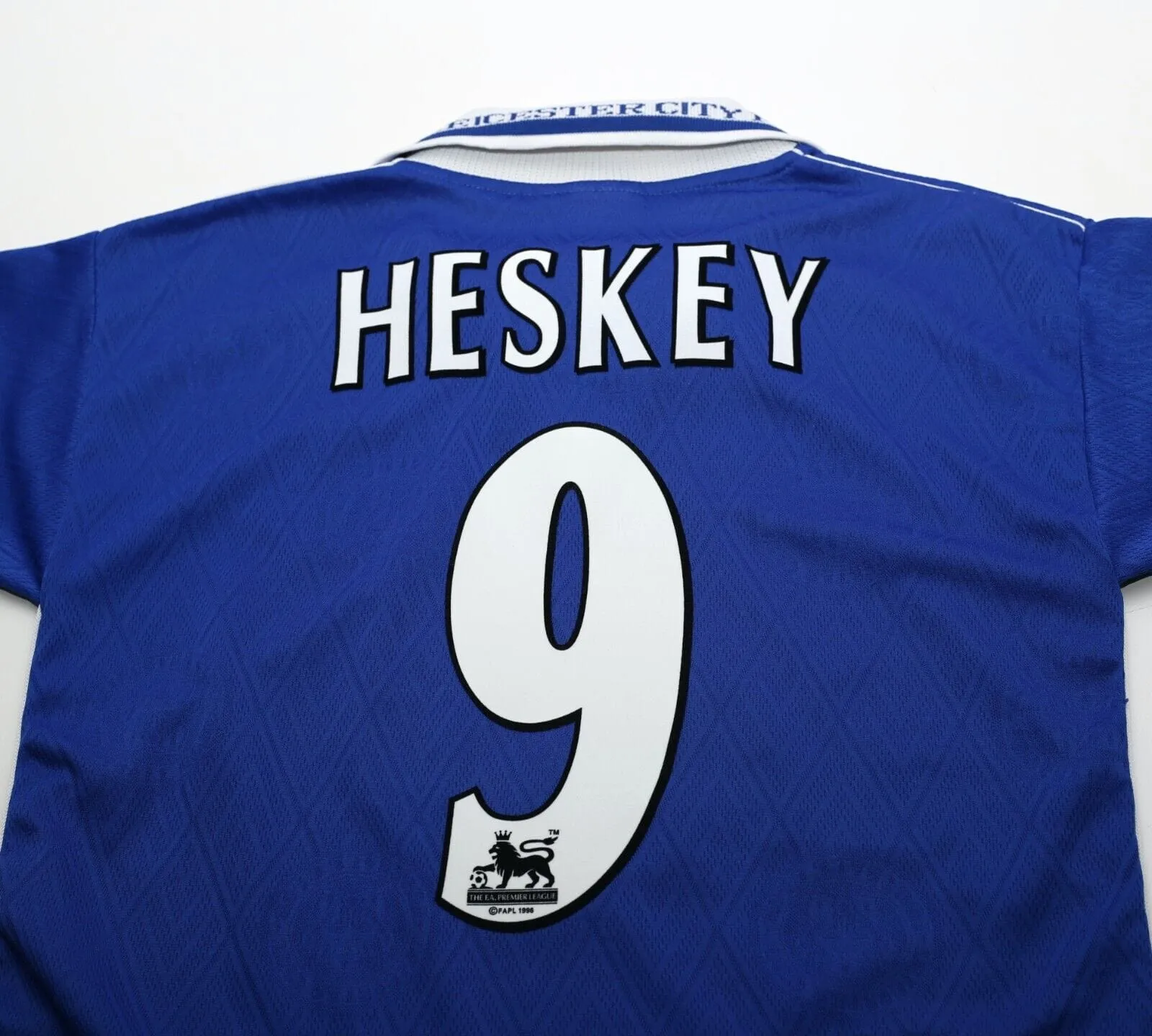 1998/00 HESKEY #9 Leicester City Vintage Fox Leisure Football Shirt (XS/S) 34/36