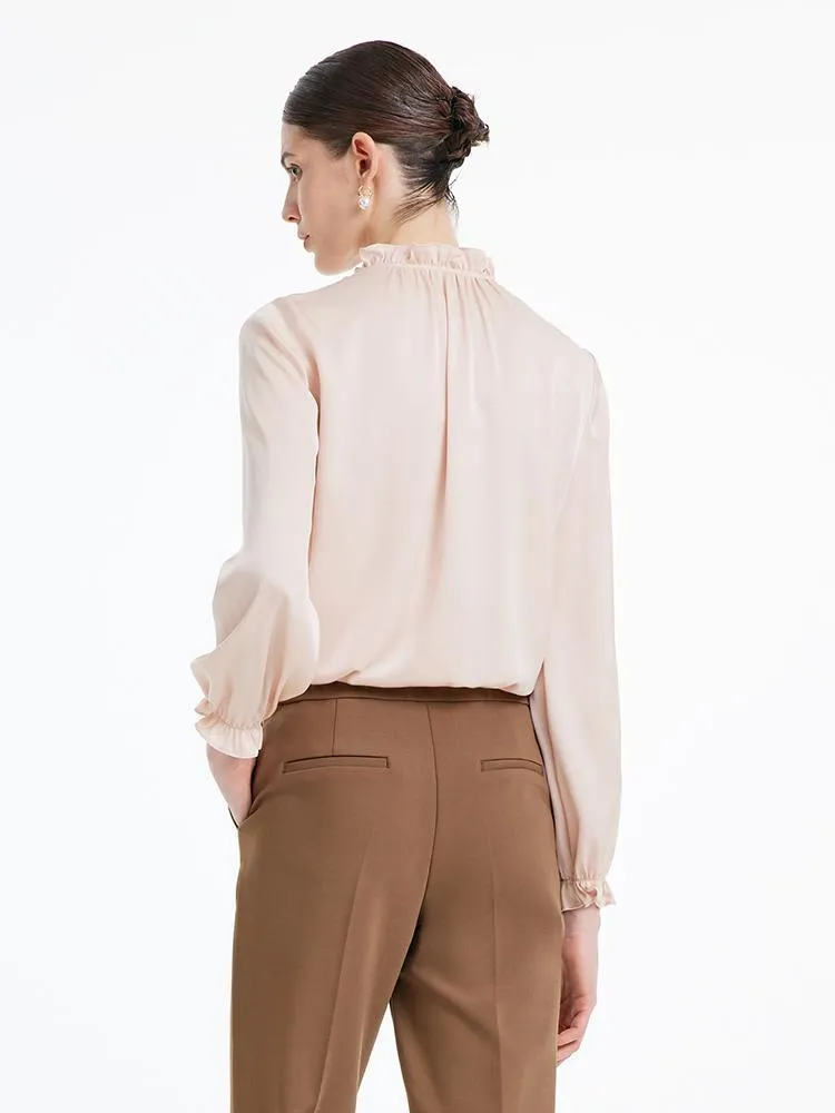 22 Momme Silk Ruffle Blouse