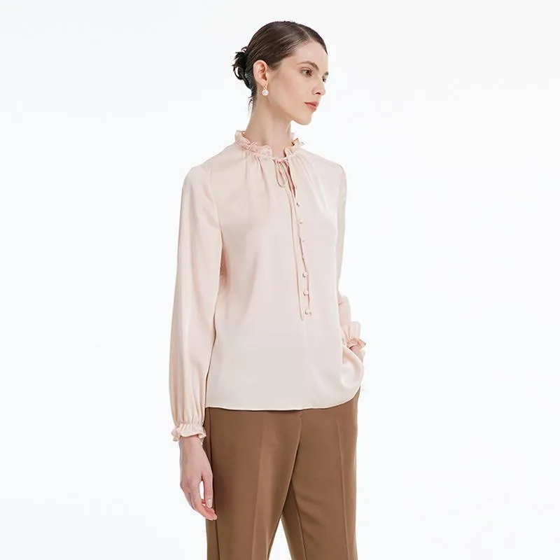 22 Momme Silk Ruffle Blouse