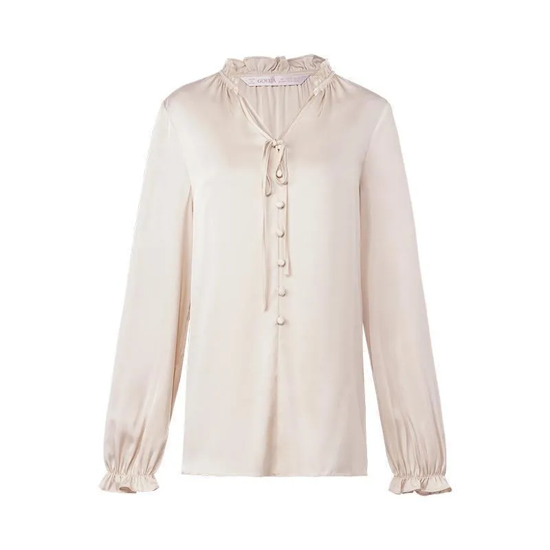 22 Momme Silk Ruffle Blouse