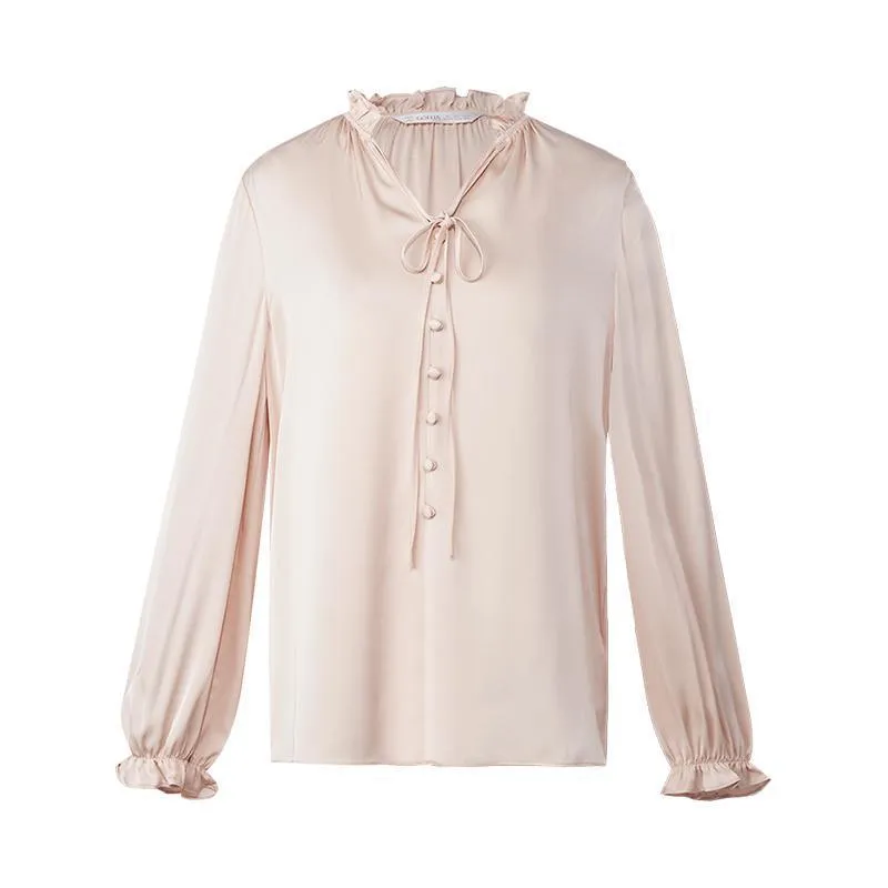 22 Momme Silk Ruffle Blouse