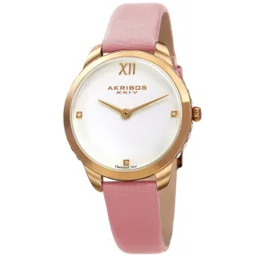 Akribos Xxiv Quartz White Dial Ladies Watch AK1059PK