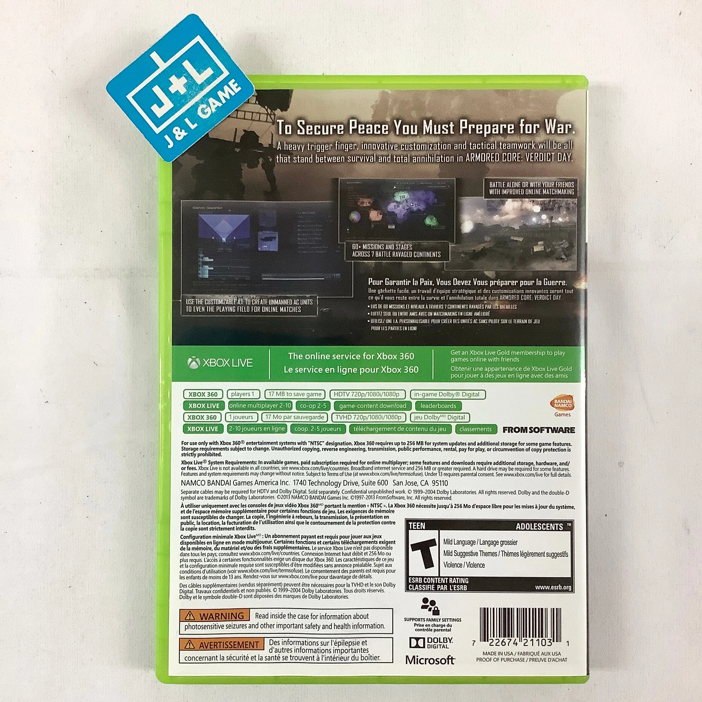 Armored Core: Verdict Day - Xbox 360 [Pre-Owned]