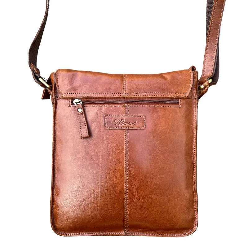 Ashwood Leather Messenger Bag Honey