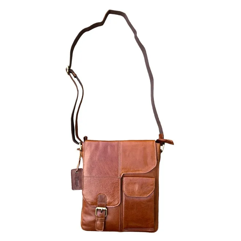 Ashwood Leather Messenger Bag Honey