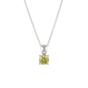 August Birthstone Necklace - Sterling Silver