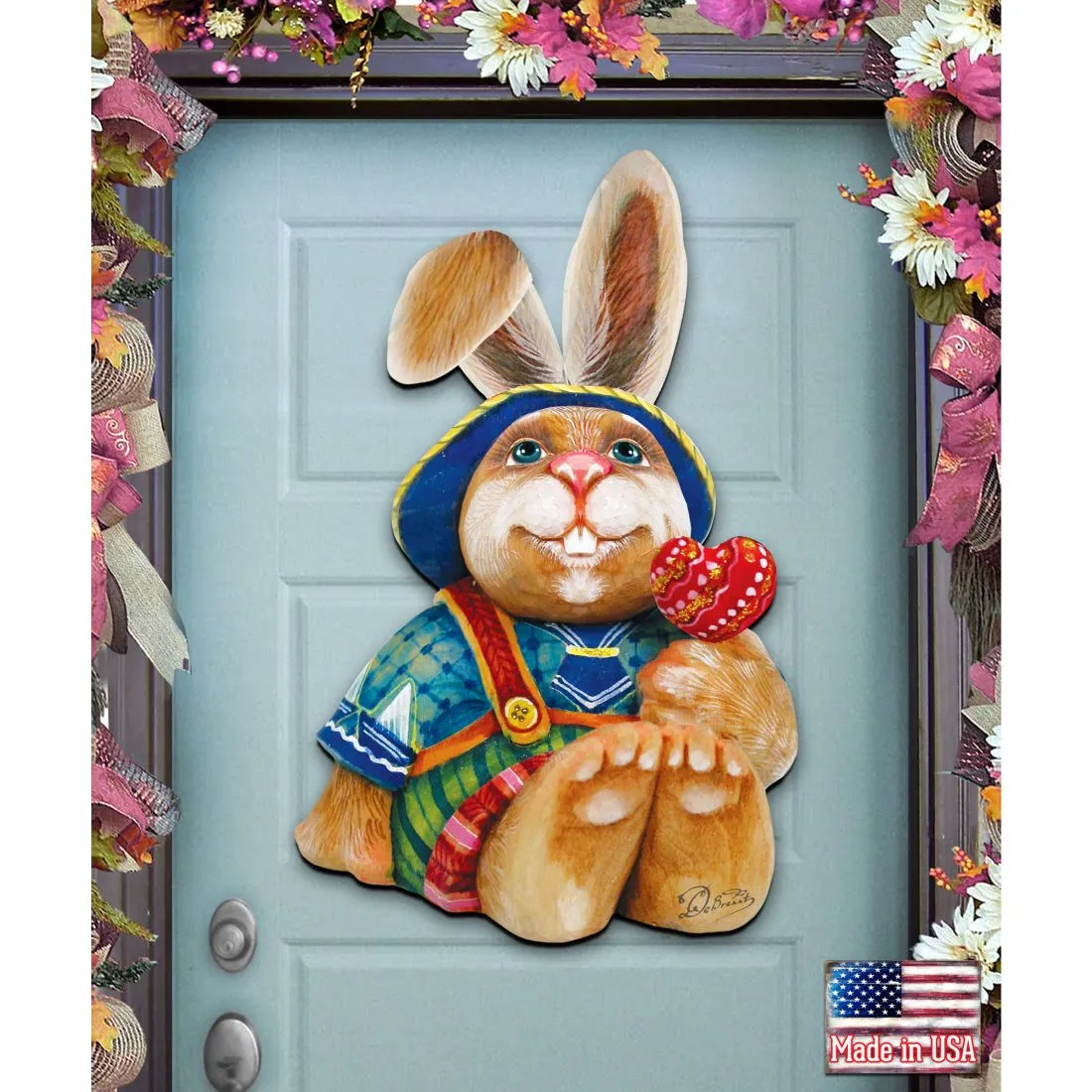 Baby Bunny Easter Door Decor by G. DeBrekht - Easter Spring Decor - 8154422H