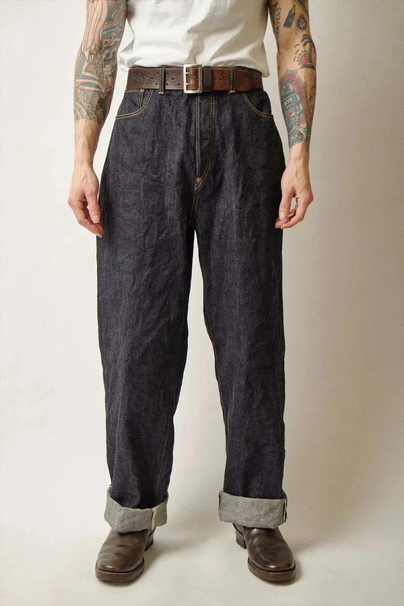 Belafonte Ragtime Clothing, 1936 Buckle Back Denim, Indigo