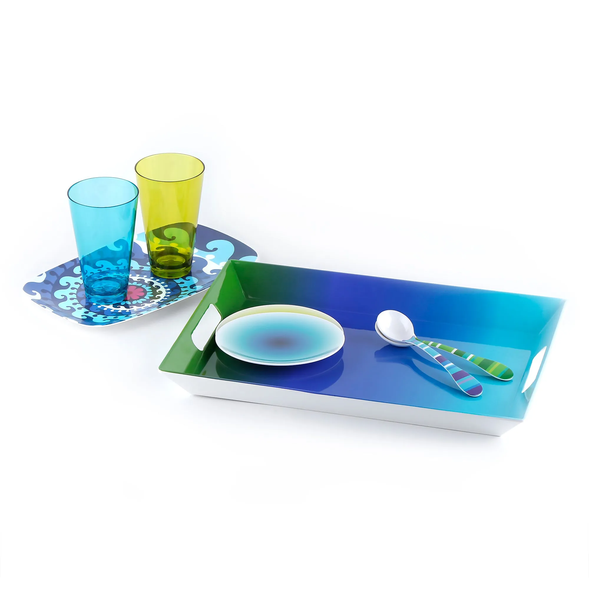 Blue Ombré Serving Tray