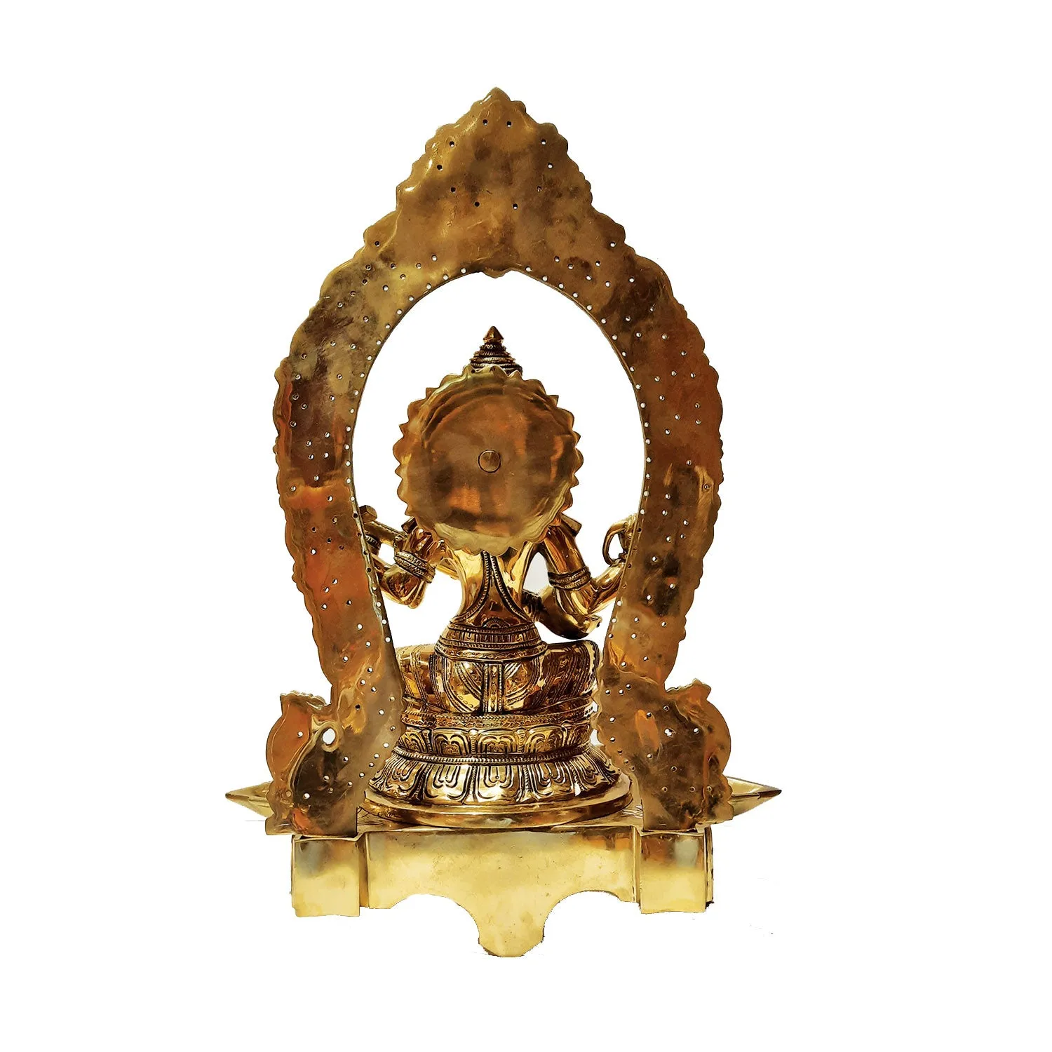 Brass Deepak Saraswati in Arch 18 in