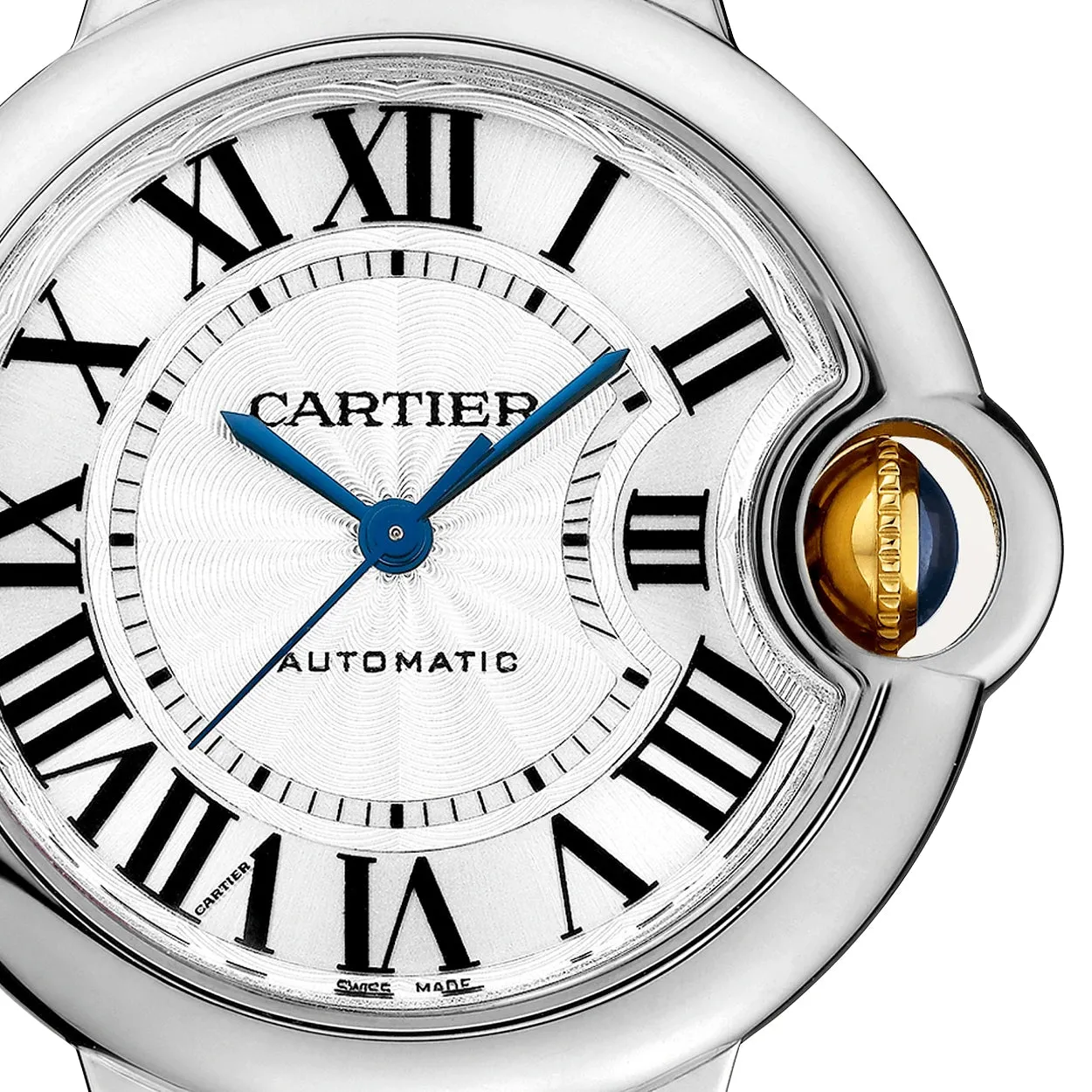 Cartier Ballon Bleu Automatic Stainless Steel & Yellow Gold Silver-Tone Dial Womens Watch W2BB0002