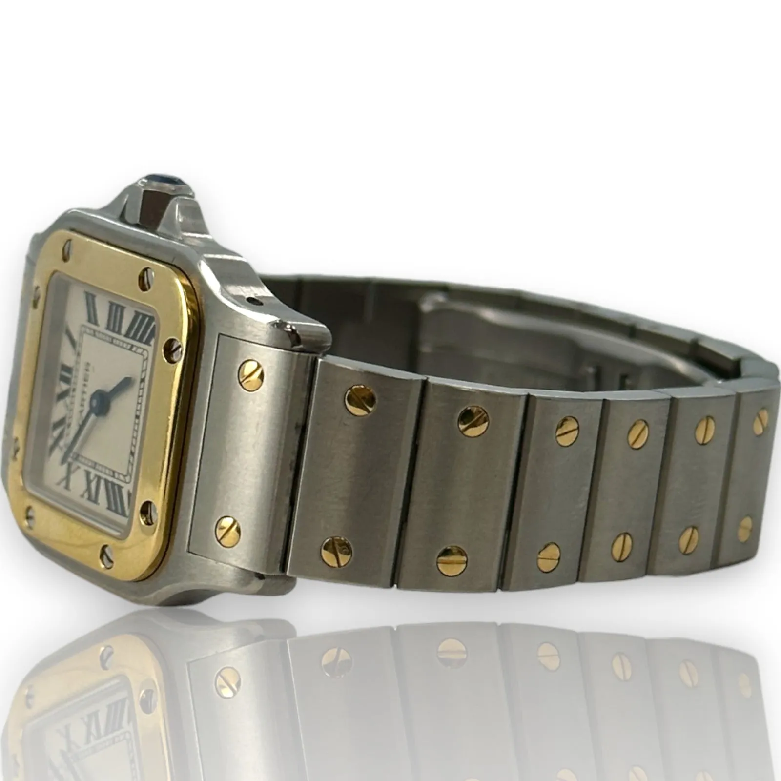 Cartier Santos Galbee 1567 Steel & Gold 24mm Quartz Watch