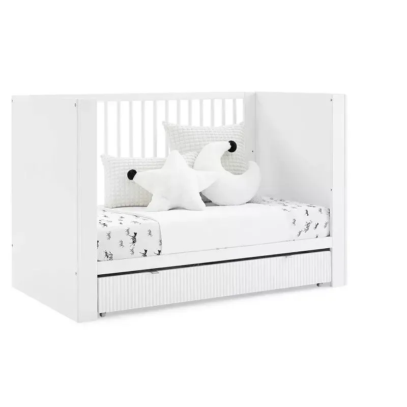 Cassie 4-in-1 Convertible Crib with Underdrawer - Bianca White (See Description)