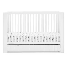 Cassie 4-in-1 Convertible Crib with Underdrawer - Bianca White (See Description)