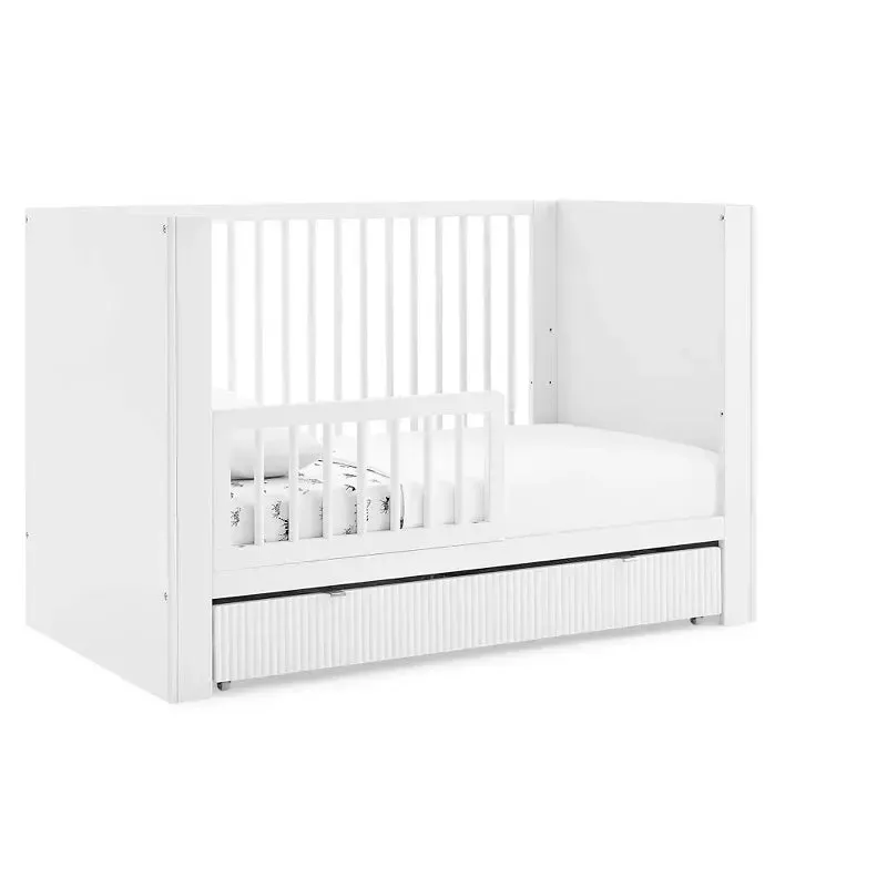 Cassie 4-in-1 Convertible Crib with Underdrawer - Bianca White (See Description)