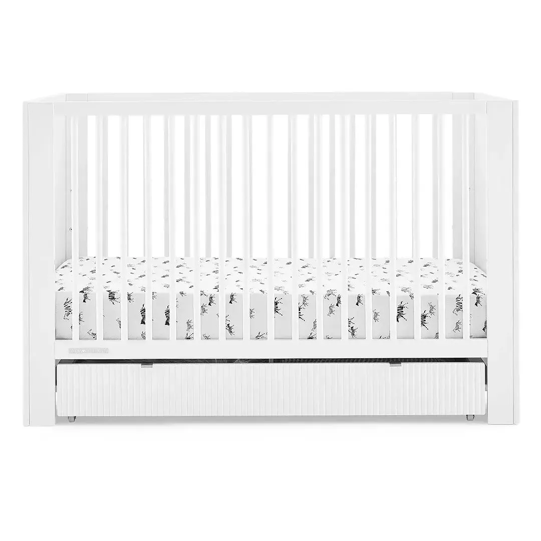 Cassie 4-in-1 Convertible Crib with Underdrawer - Bianca White (See Description)