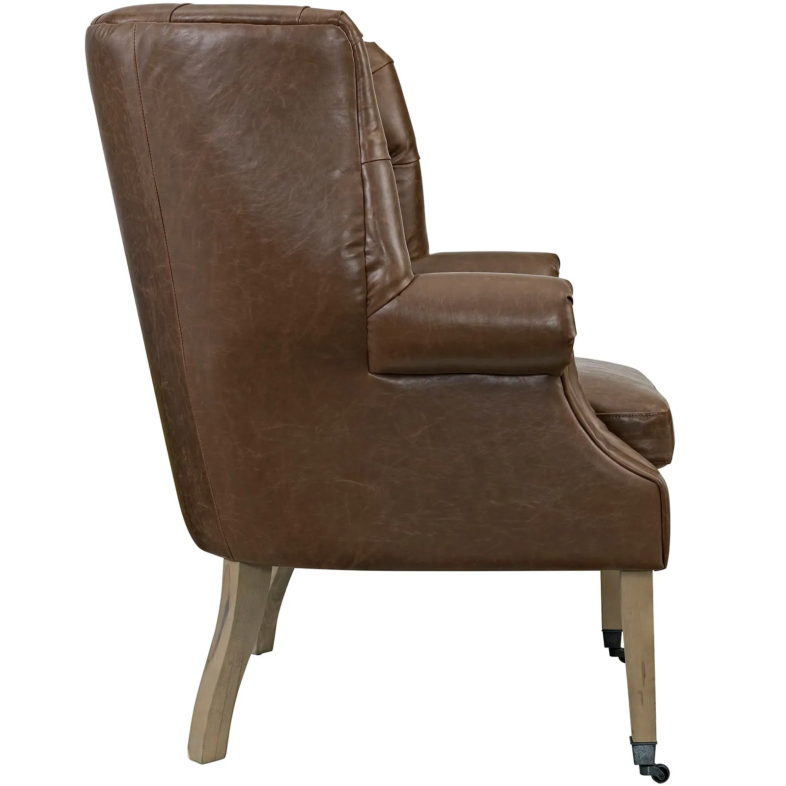 Chart Upholstered Vinyl Lounge Chair by Modway