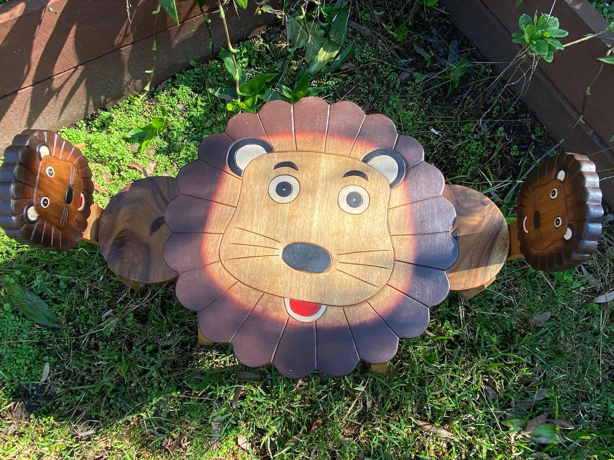 Children's Animal Table Wooden LION Theme.