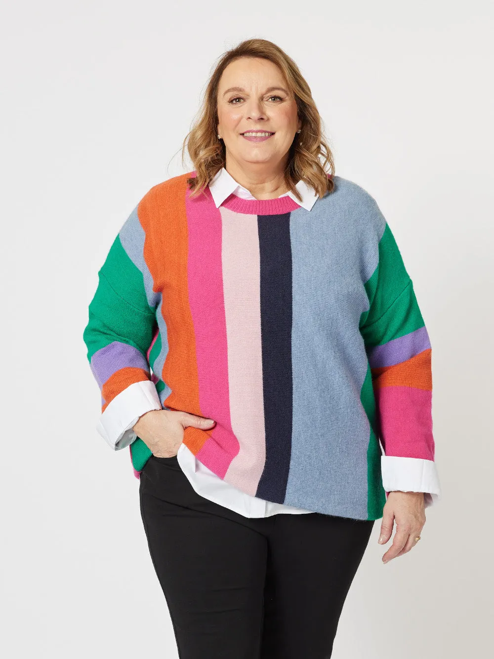 Clarity Rainbow Stripe Knit Multi