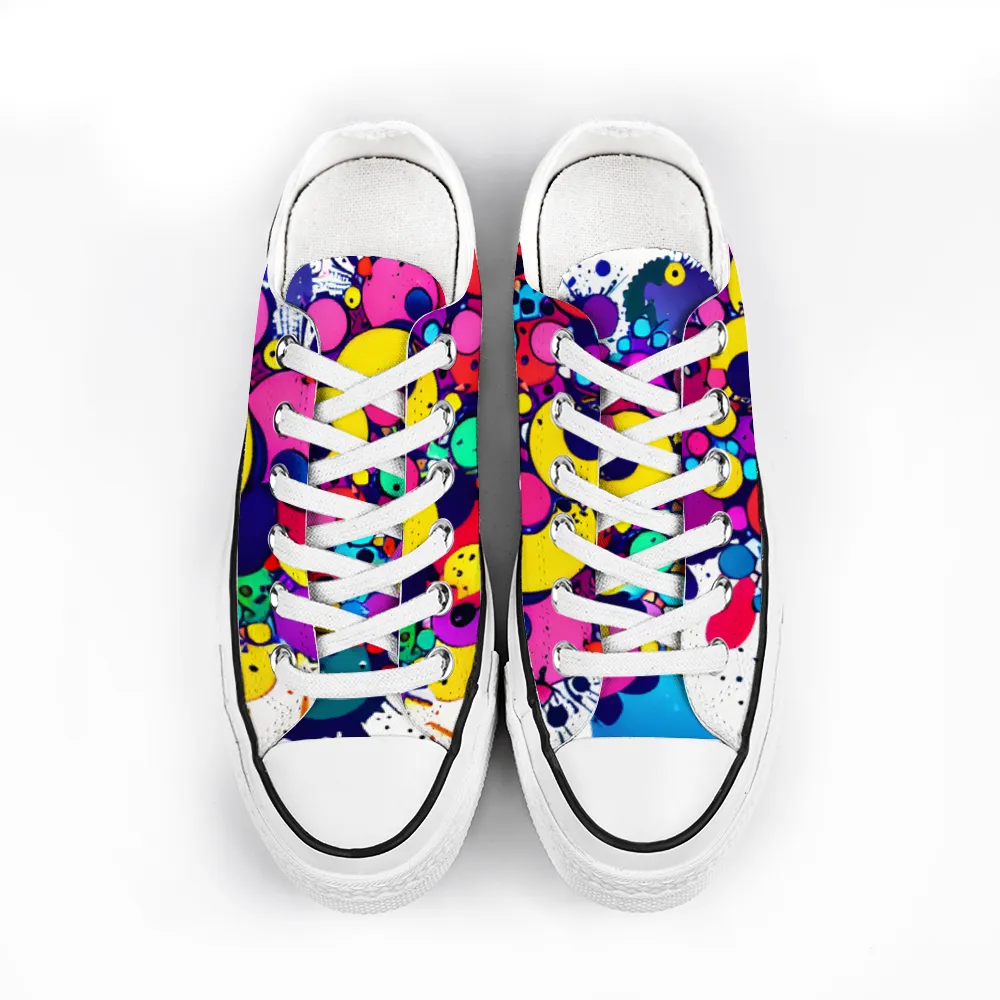 Colorful Collection - Classic Unisex Low Top Canvas Sneakers