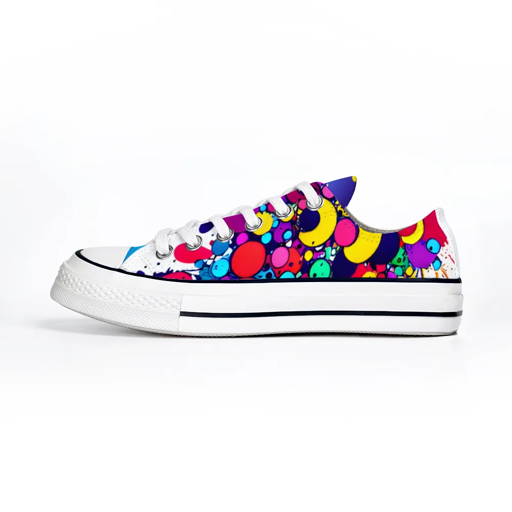 Colorful Collection - Classic Unisex Low Top Canvas Sneakers