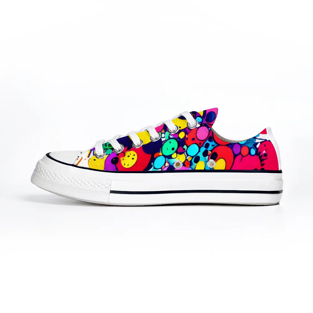 Colorful Collection - Classic Unisex Low Top Canvas Sneakers