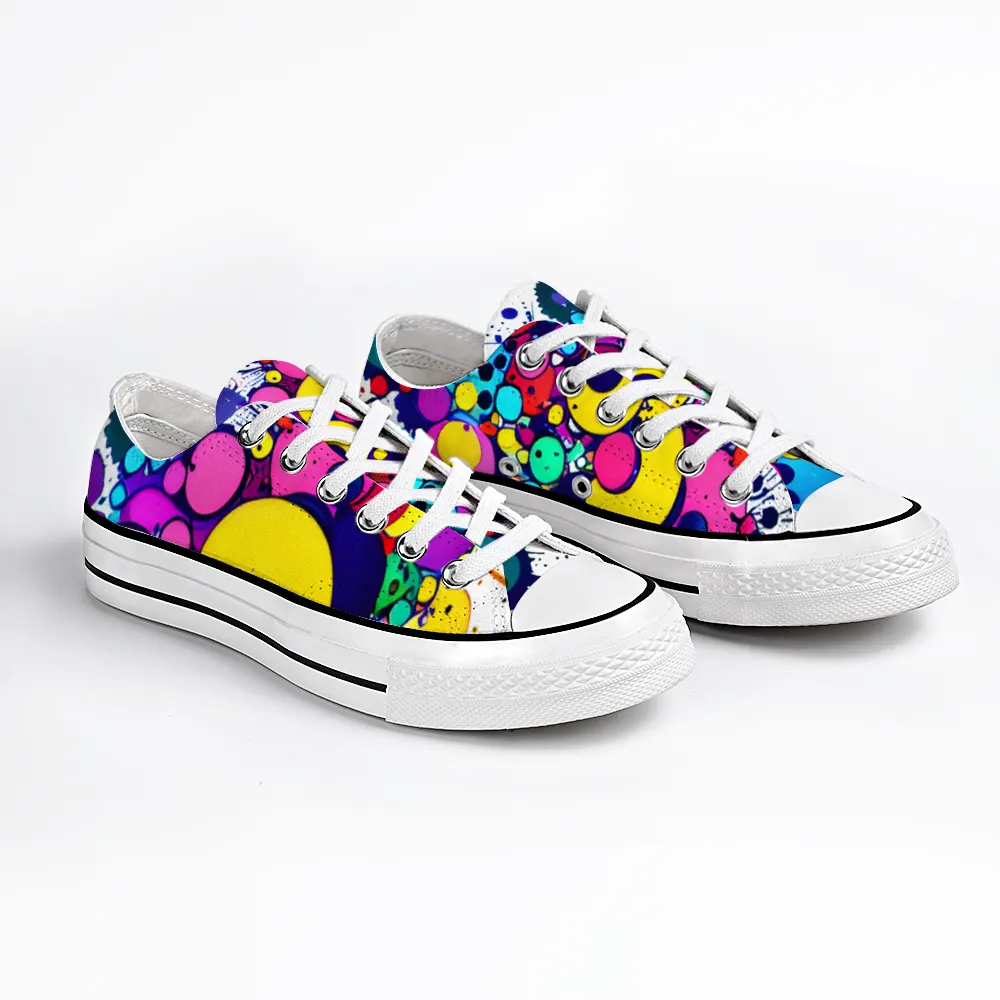 Colorful Collection - Classic Unisex Low Top Canvas Sneakers