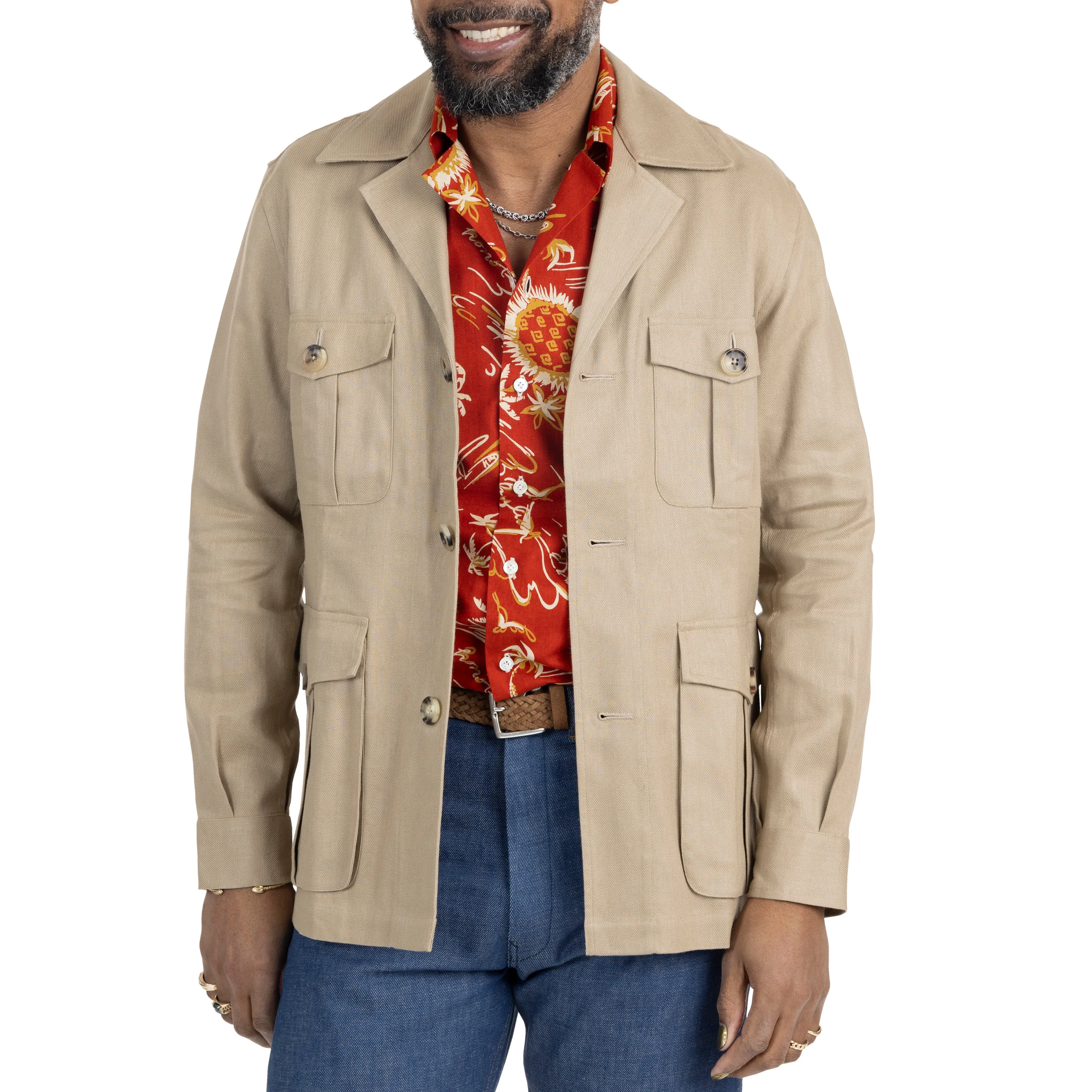 Cotton/Linen Twill Safari Jacket II