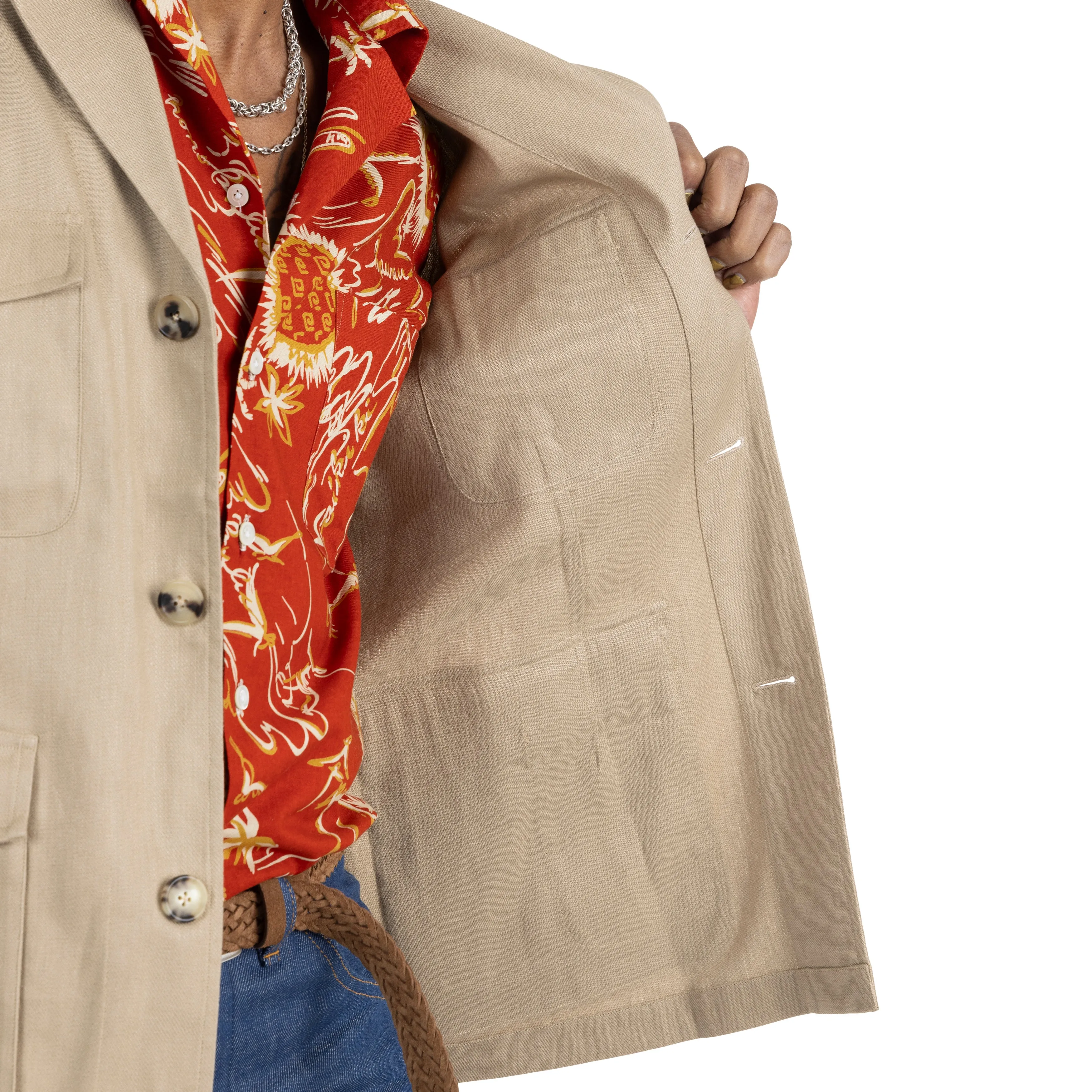 Cotton/Linen Twill Safari Jacket II