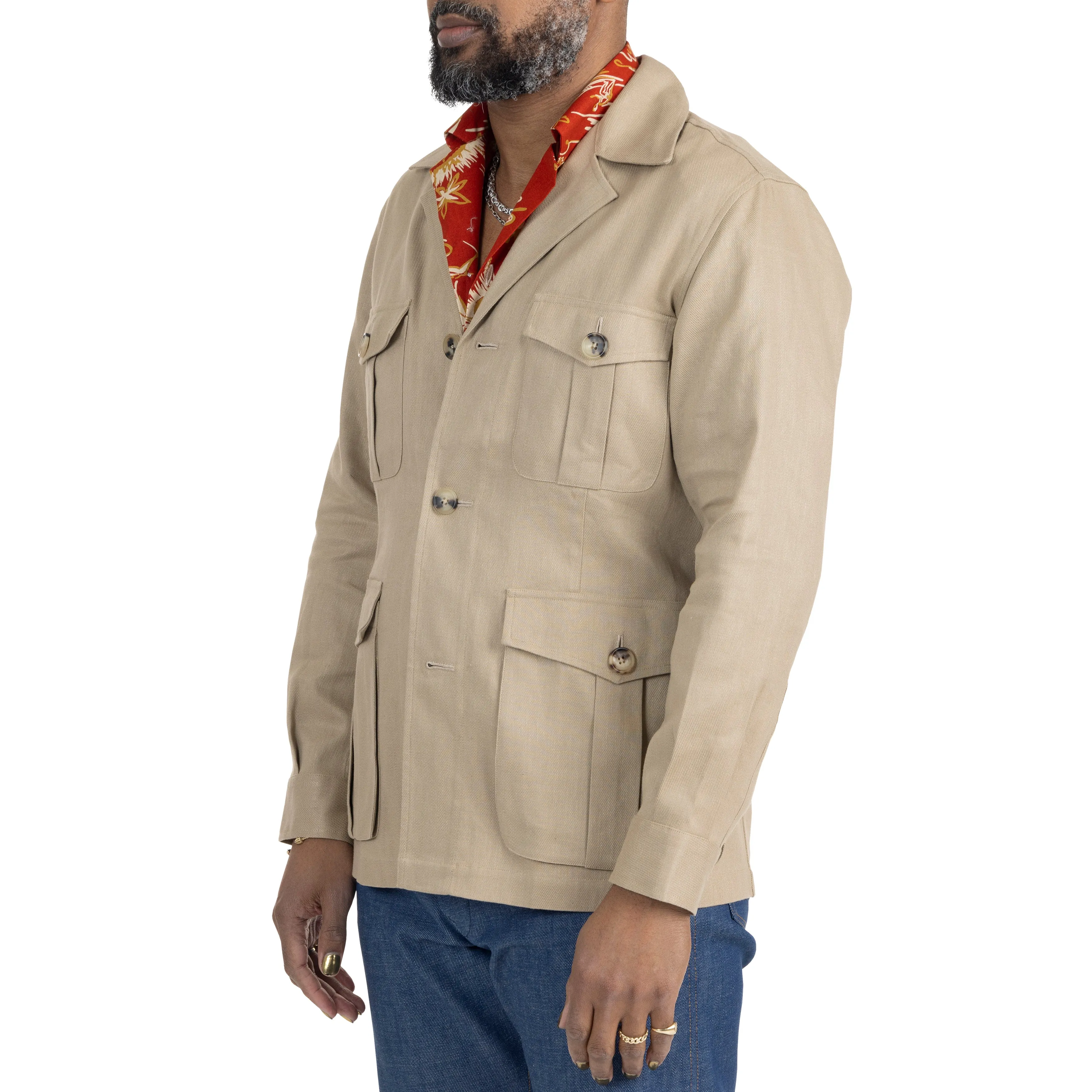 Cotton/Linen Twill Safari Jacket II