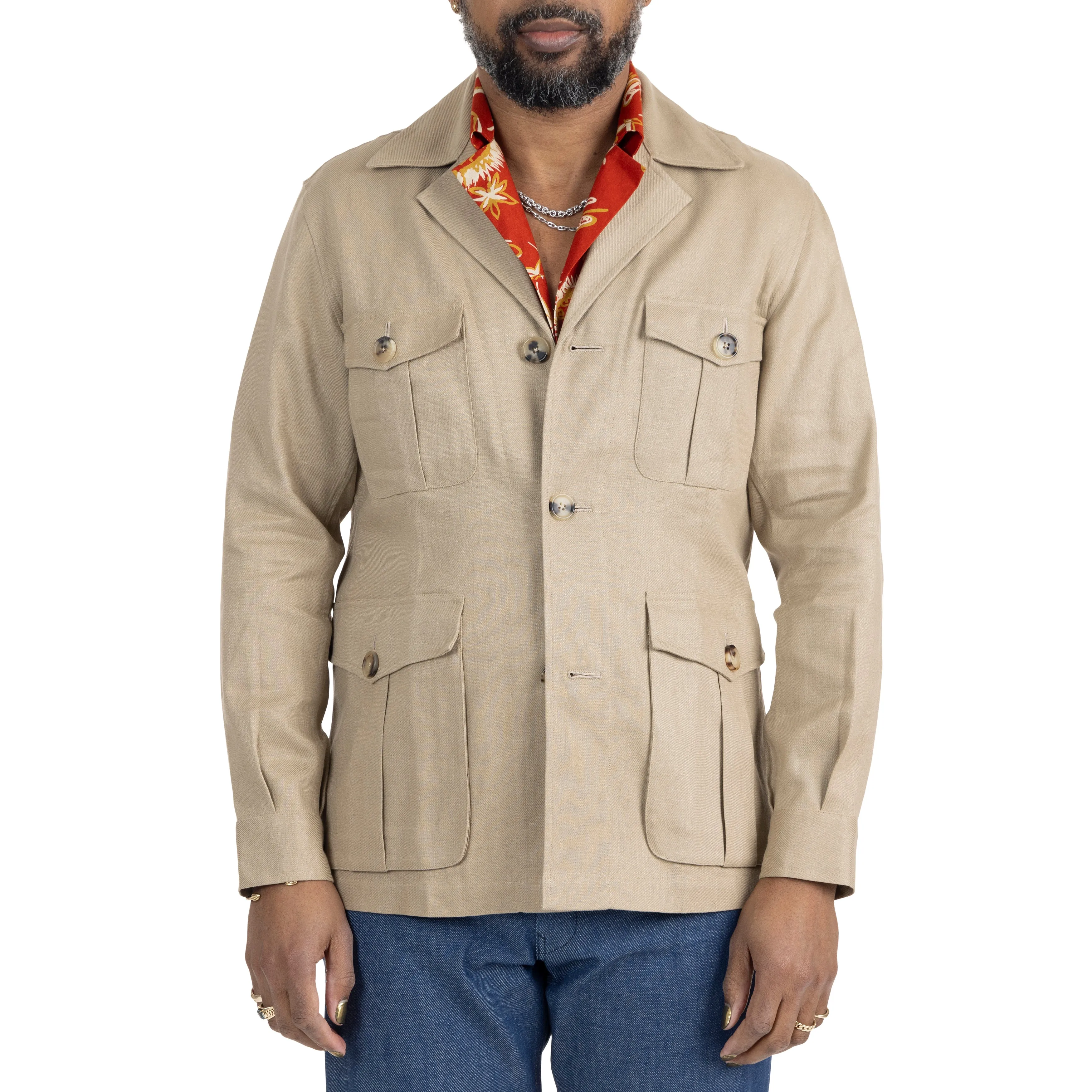 Cotton/Linen Twill Safari Jacket II