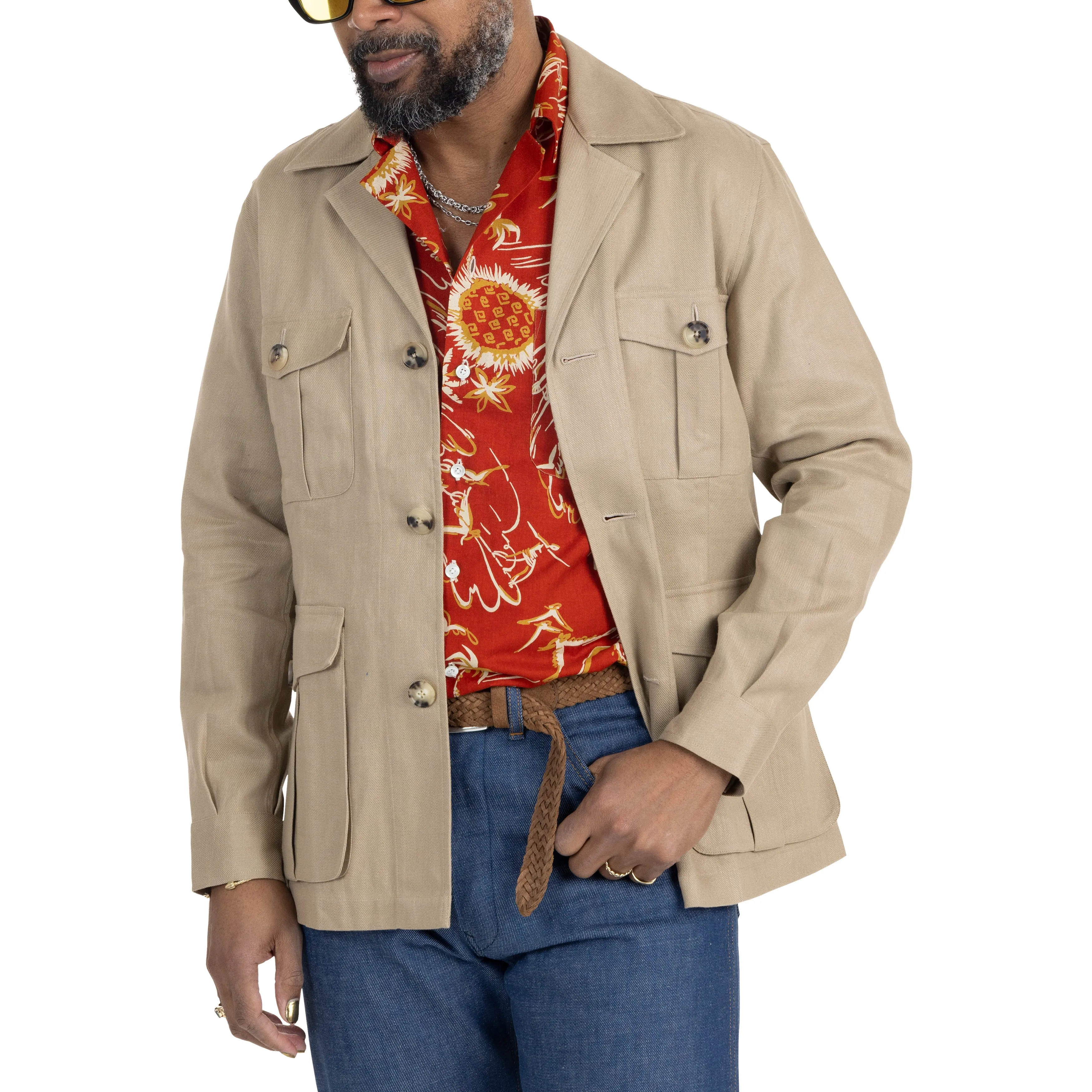 Cotton/Linen Twill Safari Jacket II