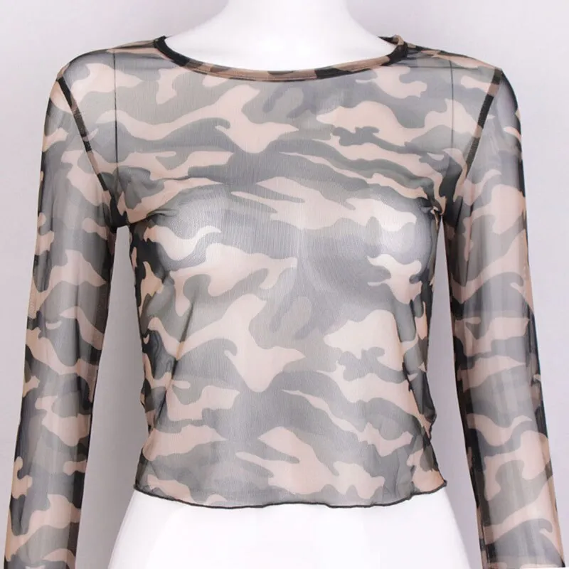 DressBetty - Camouflage Print T-shirt