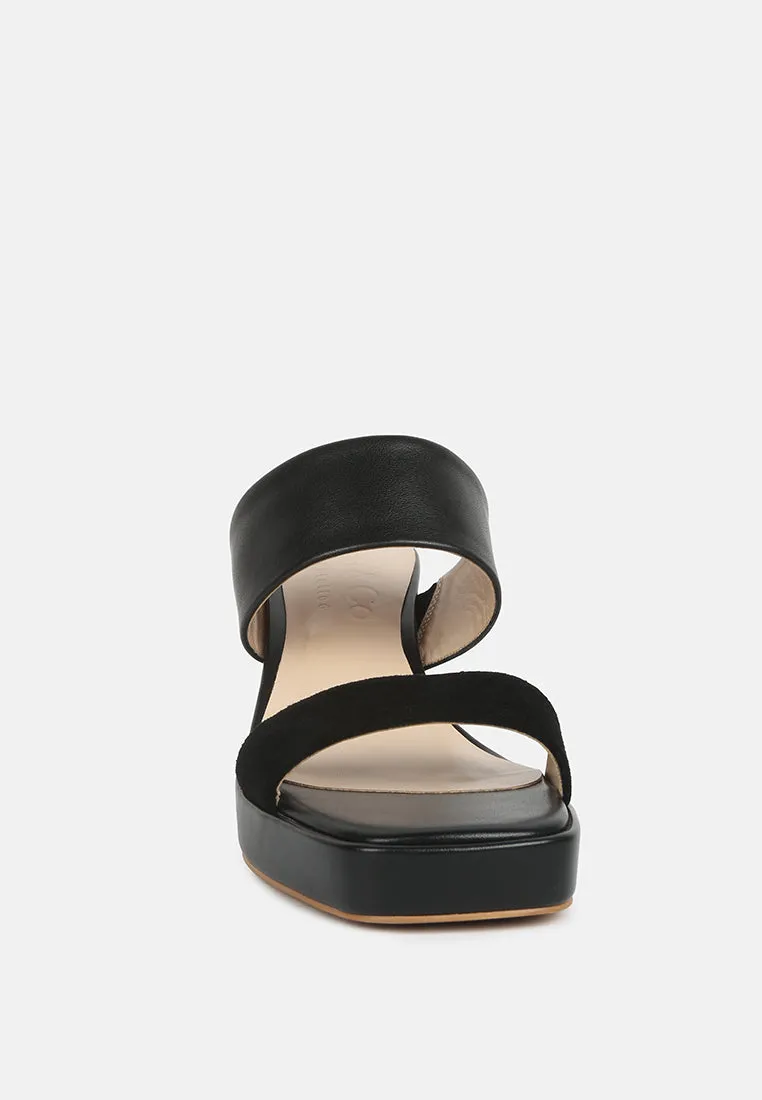 Eddlia Slip On Platform Sandals In Black