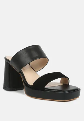 Eddlia Slip On Platform Sandals In Black