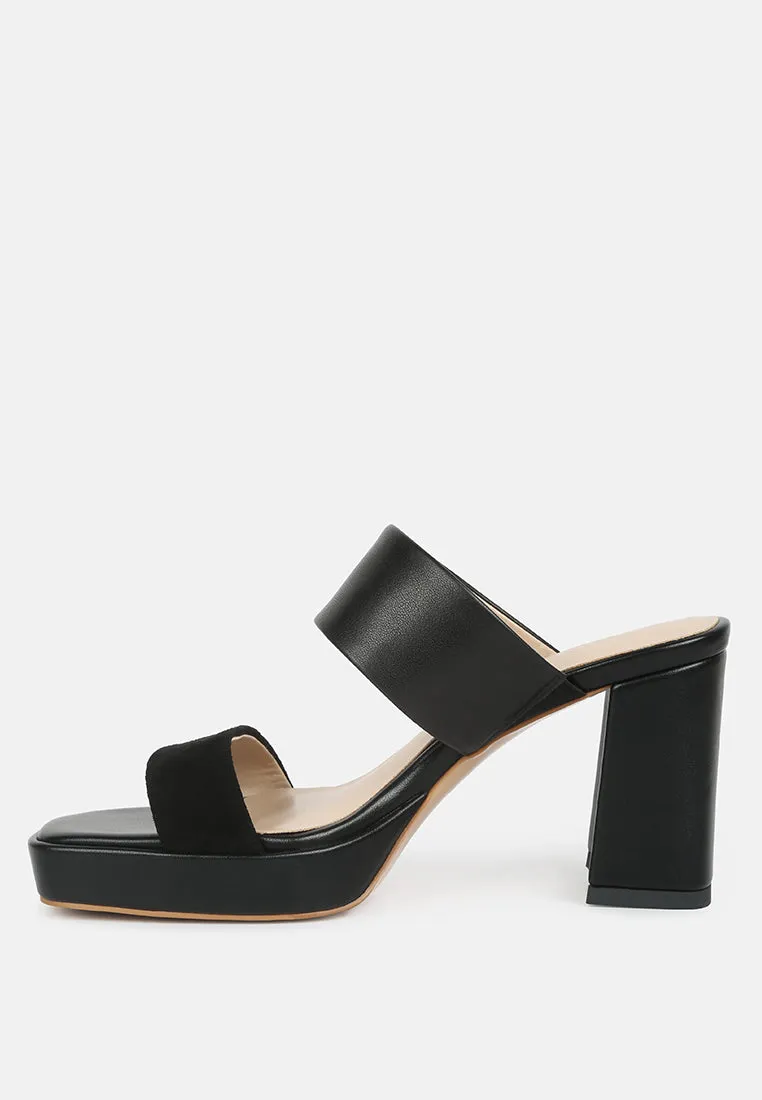 Eddlia Slip On Platform Sandals In Black