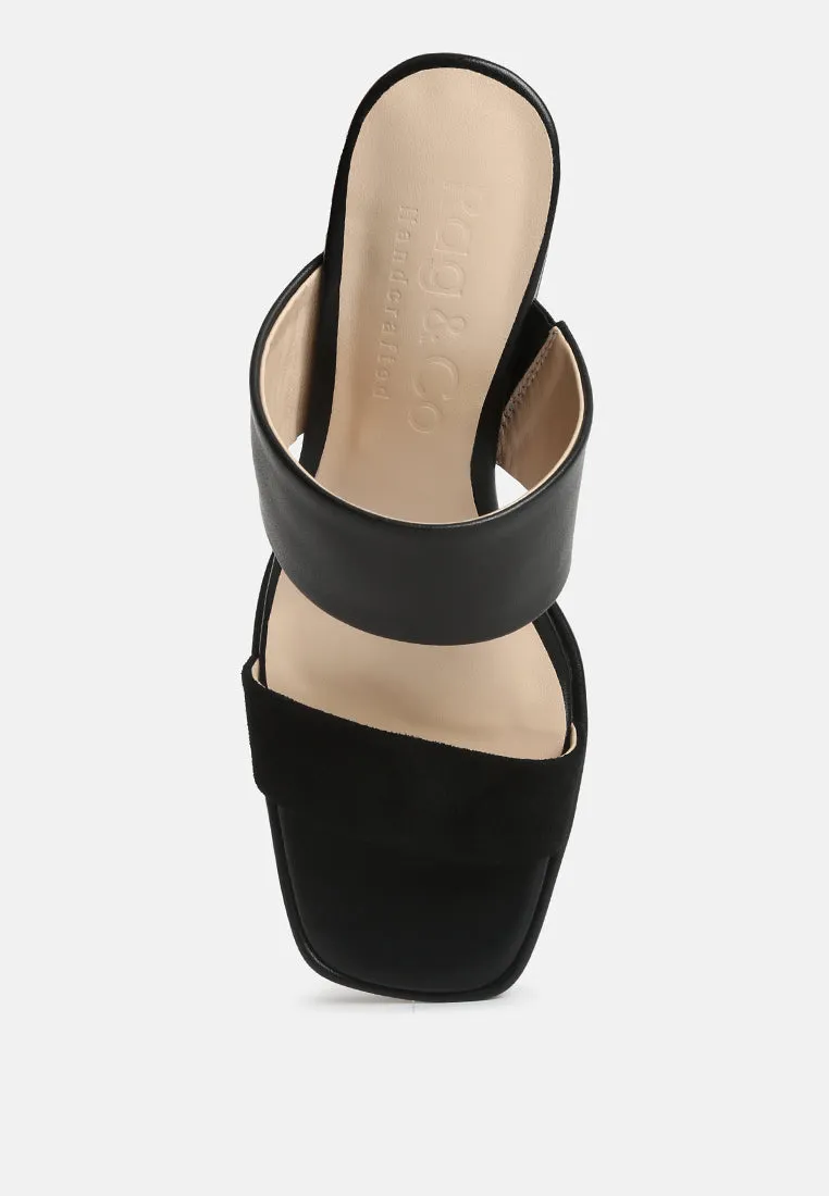 Eddlia Slip On Platform Sandals In Black