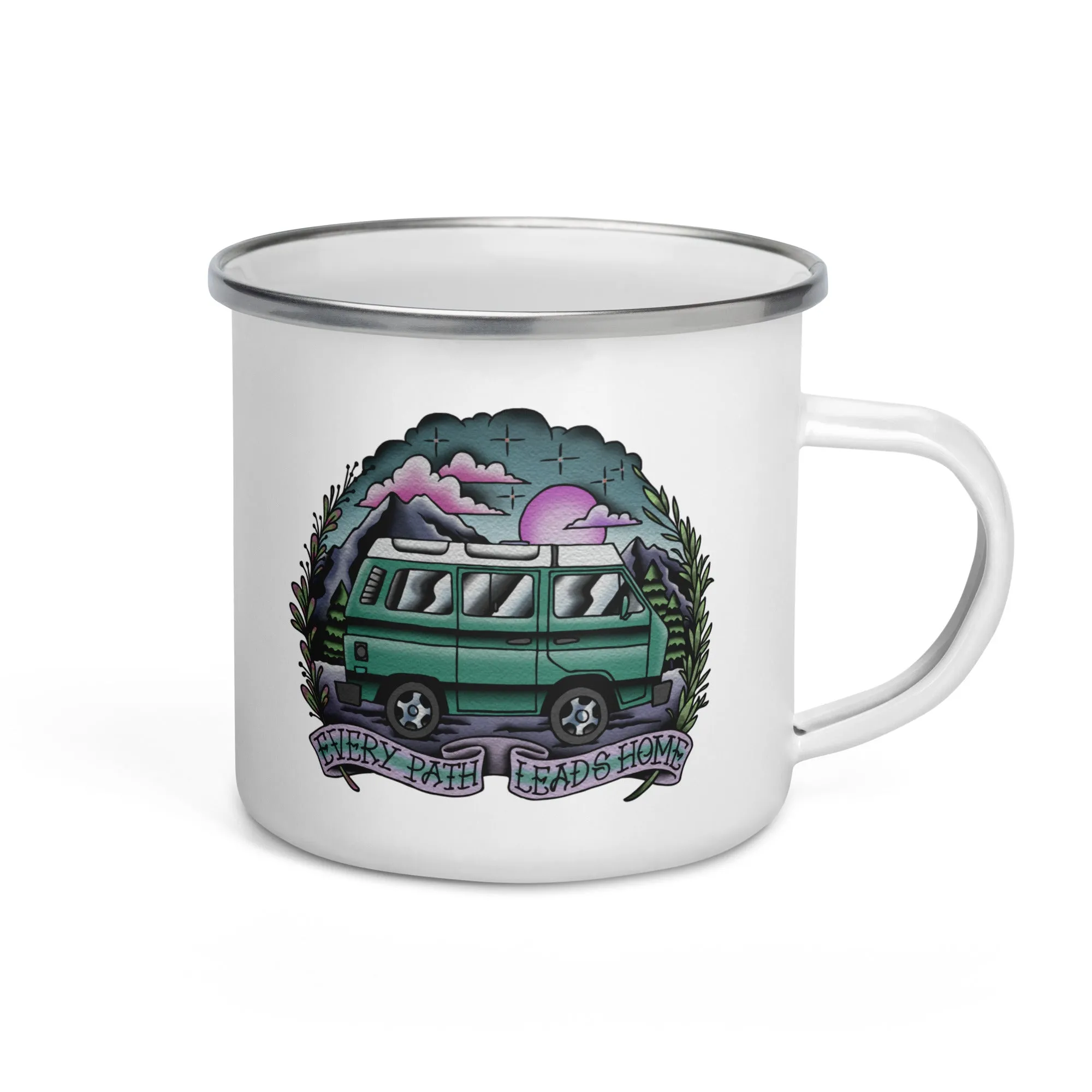 Every Path Leads Home Enamel Mug