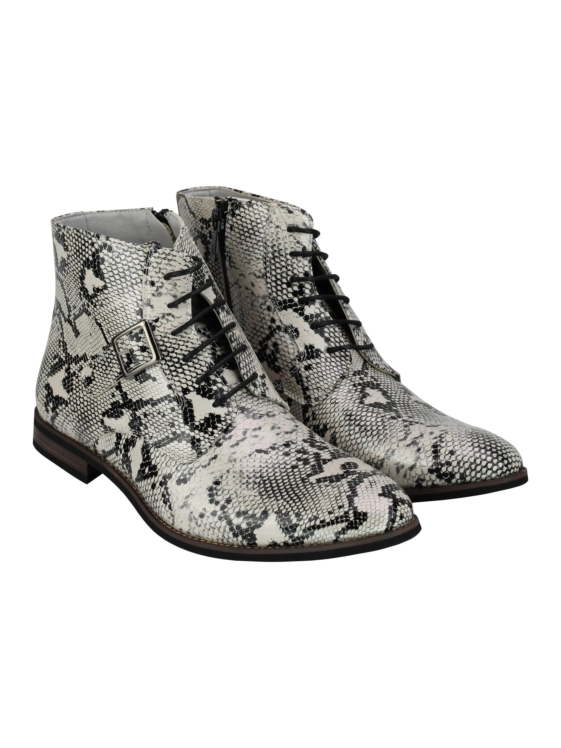 FAUX LEATHER SHINY ANKLE BOOTS ZIP