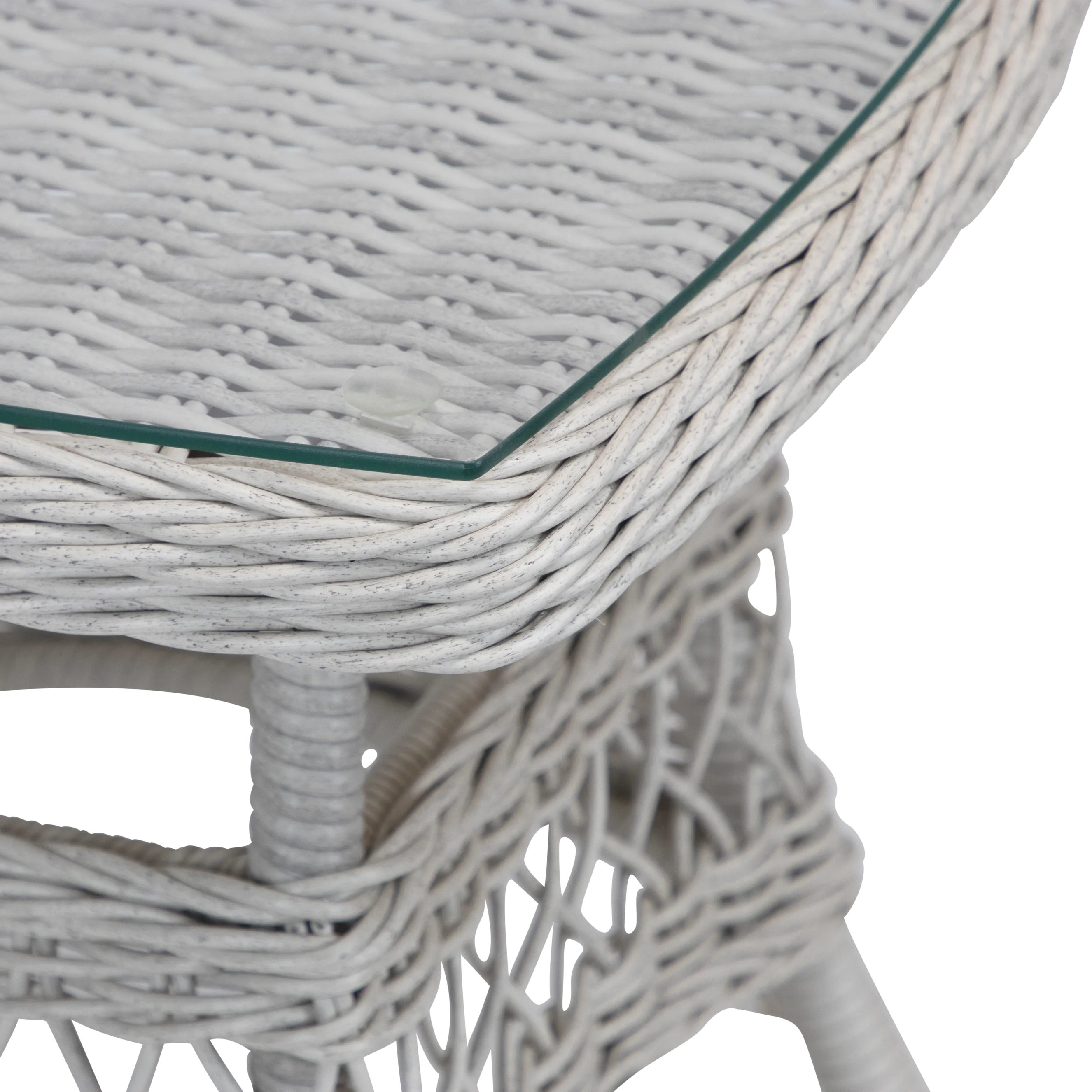 Hamptons Dining Chair 3pc Occasional in Surfmist Wicker and Dune Spunpoly Cushions