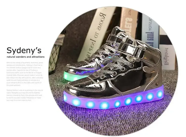 LED Shoes Kids Boys Girls Luminous Sneakers With Lights Glowing Led Slippers for Children Adult Feminino tenis