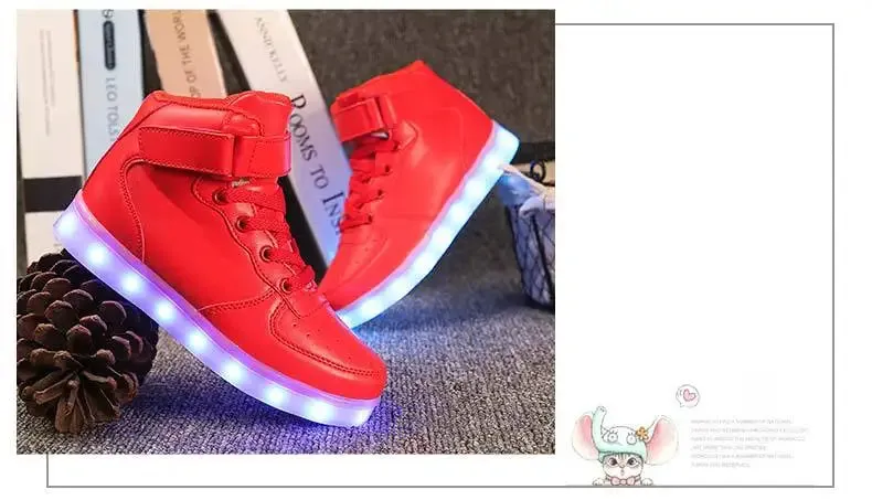 LED Shoes Kids Boys Girls Luminous Sneakers With Lights Glowing Led Slippers for Children Adult Feminino tenis