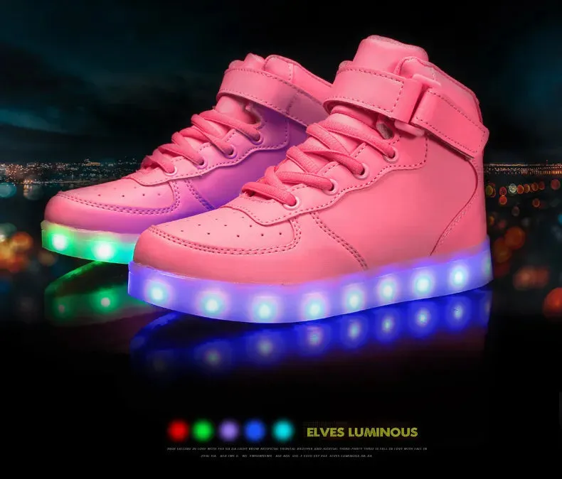 LED Shoes Kids Boys Girls Luminous Sneakers With Lights Glowing Led Slippers for Children Adult Feminino tenis