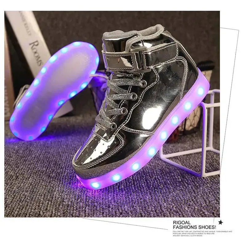 LED Shoes Kids Boys Girls Luminous Sneakers With Lights Glowing Led Slippers for Children Adult Feminino tenis